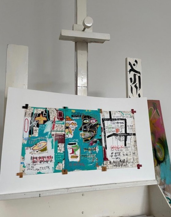 Image 1 of Jean-Michel Basquiat (1960–1988), Ishtar 1983, Gedruckt in Großbritannien. Lizenziert von Artestar New York.