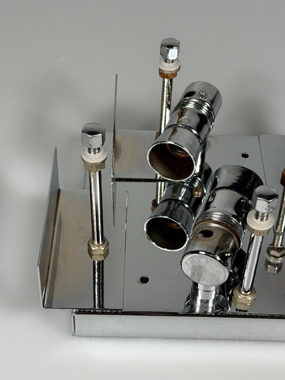 Image 1 of Lampada da parete Wall Scone anni '60/'70 di Kinkeldey Leuchten, design in vetro e cromo