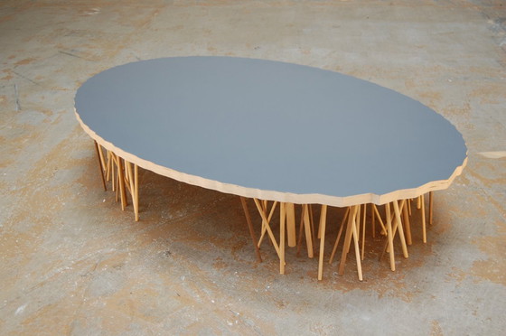 Image 1 of 3x tavolini 100&ONE nei colori bianco, petrolio e tempesta