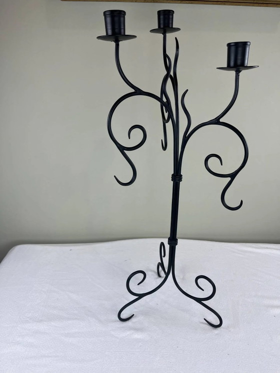 Candelabro grande de hierro – Portavelas, Iron, Rustic (photo 3 of 15)