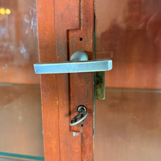 Image 1 of Vintage man cave doctor's display case with rust treatment
