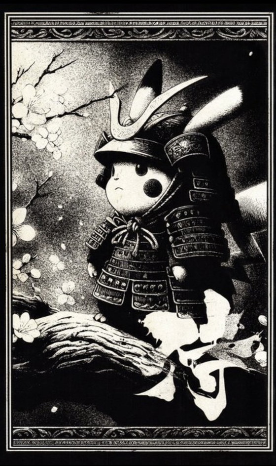 Image 1 of Kunstwerk Pikachu (Pokemon) Blossoms of Honor