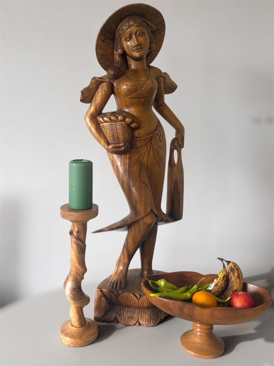 Beautiful large statue of beautiful wood – Sculpture (photo 3 of 11)