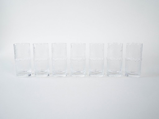 Set Niva glazen, Fins design, jaren 70, ontwerper: Tapio Wirkkala, fabrikant: Iittala