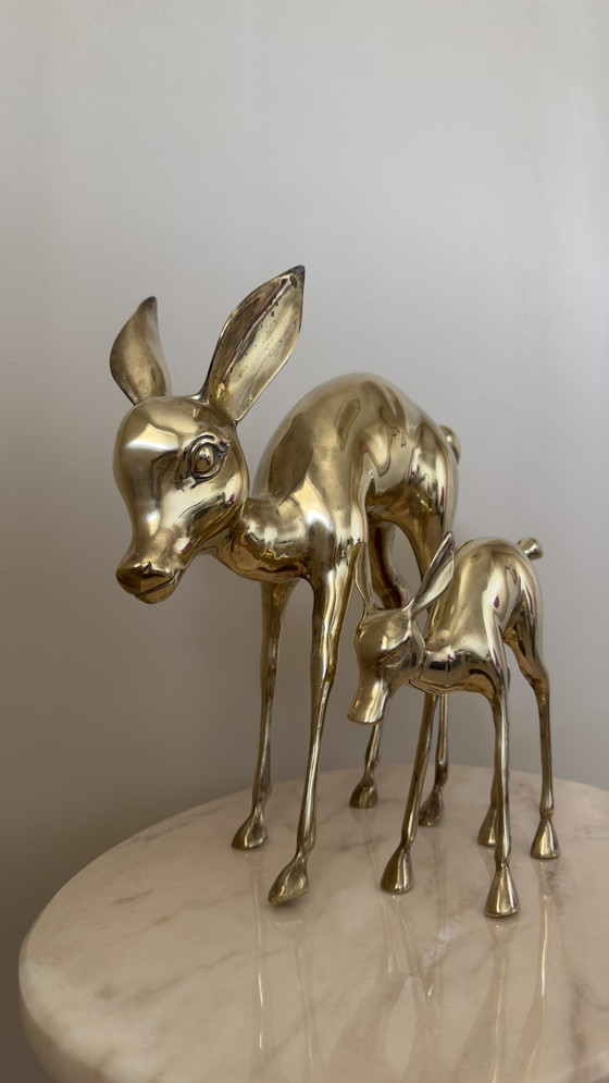 Image 1 of Vintage Brass Deer Bambi Copper