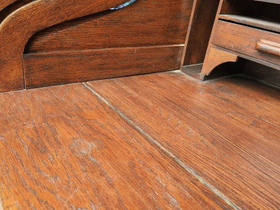 Image 1 of Vintage Amerikaans Bureau met rolluik