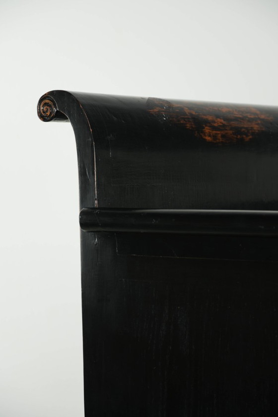 Charakteristischer und eleganter schwarzer Holzstuhl/Beistellstuhl aus dem 20. Jahrhundert im asiatischen (photo 14 of 14)