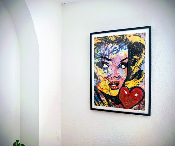 Image 1 of GONGAS - Rivolta - Litografia d'artista incorniciata