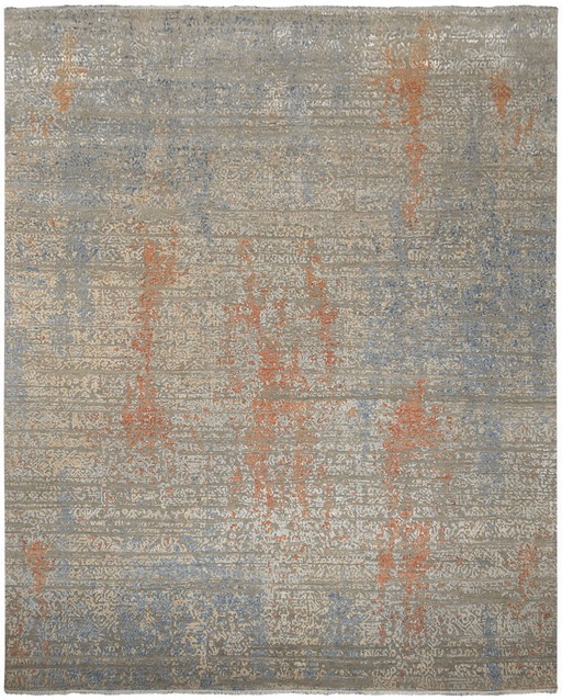 Riviera Mural Orange/ Blue Design 4365