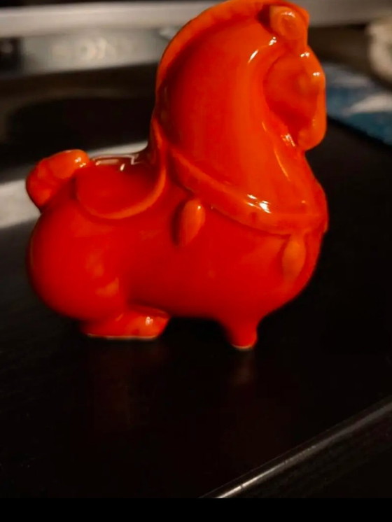 Image 1 of Ensemble de 3 statuettes de chevaux en céramique