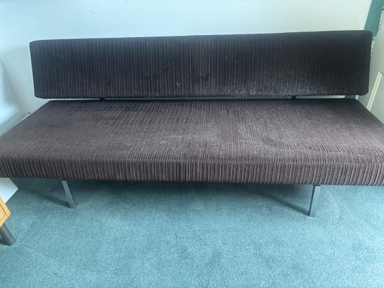 Pastoe Patou Daybed / Sofa Bed – Cees Braakman – Benches, Velvet, Metal (photo 4 of 5)