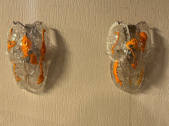 Image 1 of 2 Mid-Century wandlichten Vistosi Murano