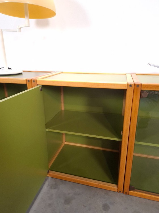 Design Flötotto Profilsystem Mobile modulare – 4 parti – Faggio verde, Mobile 1 – Credenze, Glass, Wood (photo 13 of 24)