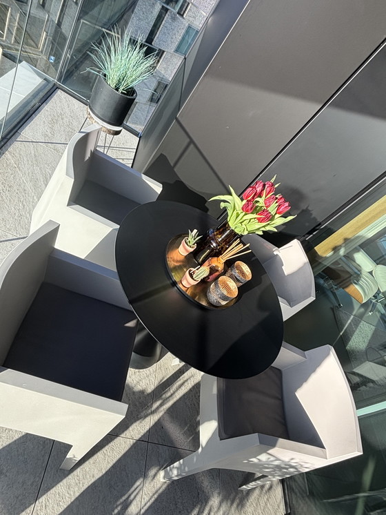 Image 1 of Designer balcony set - Philippe Starck "Toy Chair" (Driade) - 4 chairs + table