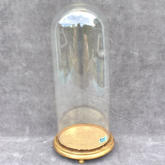 Image 1 of Campana antica rotonda in vetro 50 x 19,5 cm