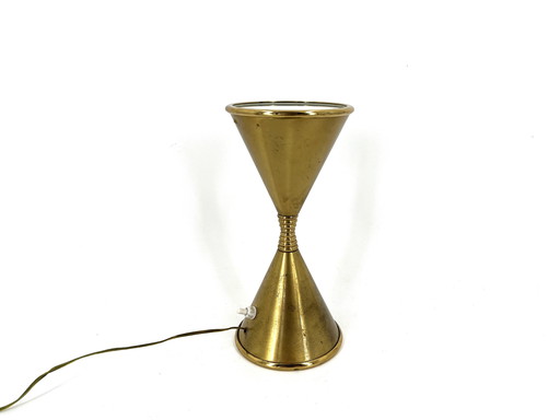 Lampe de table en laiton du milieu du siècle modèle Clessidra par Angelo Lelli pour Arredoluce, 1960s.