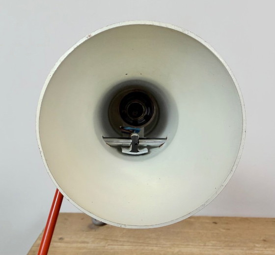 Vintage Red Table Lamp by Josef Hurka for Drupol, 1960s I – Iron, Metal (photo 16 of 21)