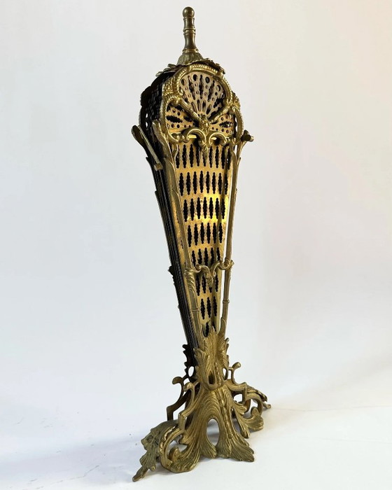 Paravent de cheminée vintage en laiton français en forme de paon, début à milieu du XXe siècle – Objets déco (photo 8 of 11)
