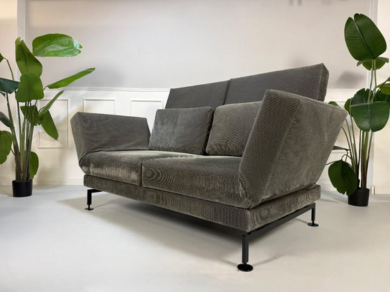 Image 1 of Brühl Moule Medium Cord Designer Sofa Schlaffunktion Couch Grau