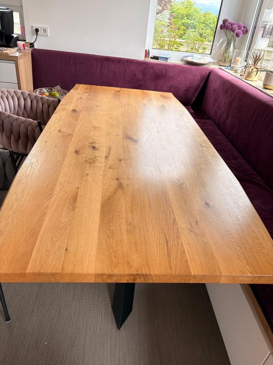 Esstisch Wildeiche massiv – 220 × 100 cm – neuwertig – Esstische, Holz (photo 2 of 5)
