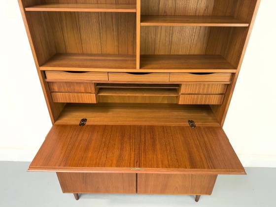 Libreria vintage in teak con scrivania di Omann Jun, anni '60 – Librerie, Scandinavian (photo 13 of 31)