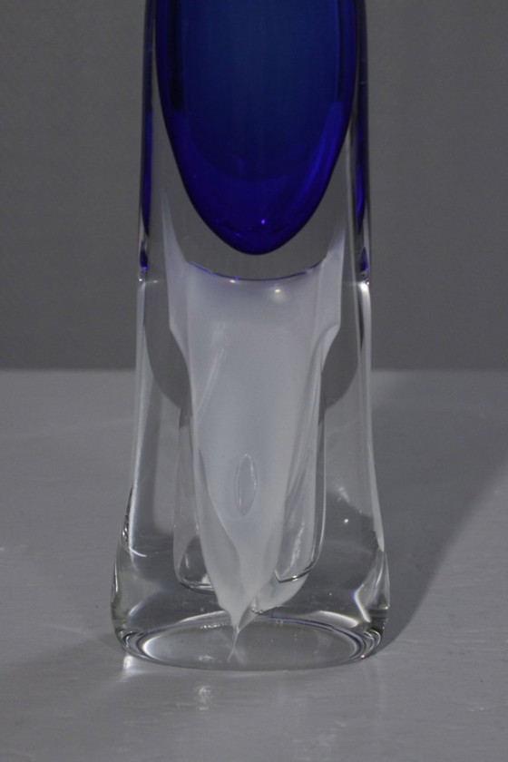 Image 1 of Imponente portacandele vintage in vetro soffiato, design Adam Jablonski, Polonia, anni '70