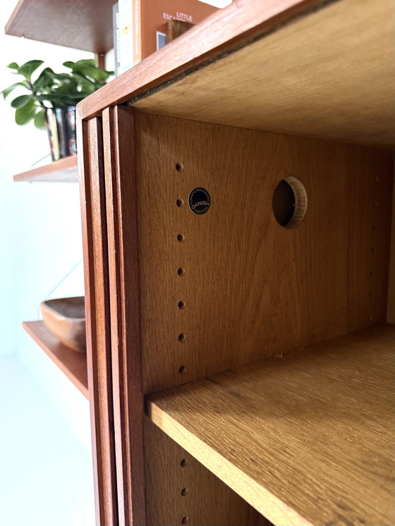 Image 1 of Sistema di pareti modulari danesi vintage in teak anni '60