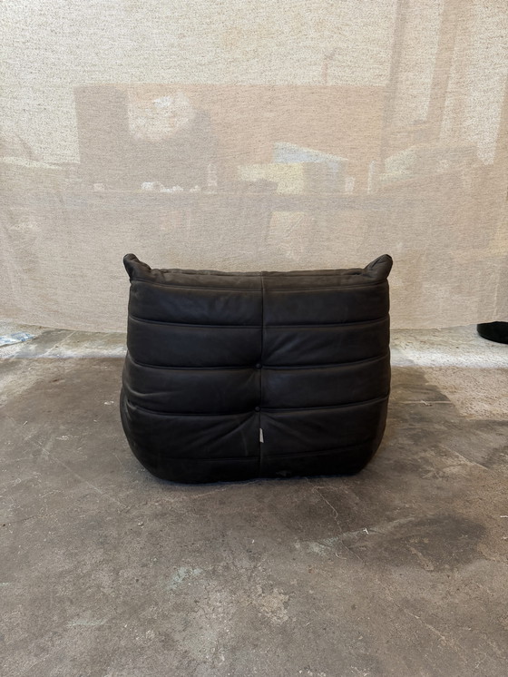Image 1 of Togo 1 zit Ligne Roset in zwart aniline leder