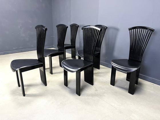 Image 1 of Vintage Dining Chairs by Pietro Costantini, 1980s, Set of 6