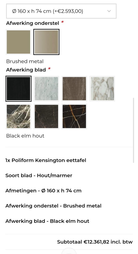 Image 1 of Poliform Kensington table 160cm round spessart oak