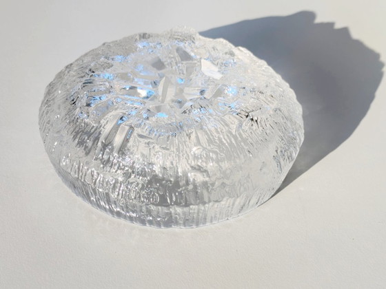 Image 1 of Vintage Iittala "Lunaria" brutalistische glazen kom van Tapio Wirkkala, Finland, jaren 1970 Design