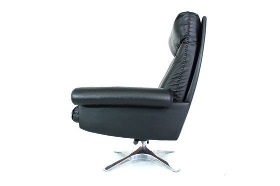 Image 1 of as new ! de Sede DS-31 1st Series Lounge Chair Fauteuil, cuir et aluminium Base rocking Mechanism, fully restored ! LP 7005,- € 