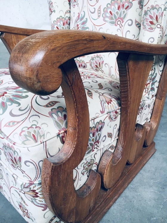 Image 1 of Ensemble de fauteuils à oreilles haut de style début XXe siècle