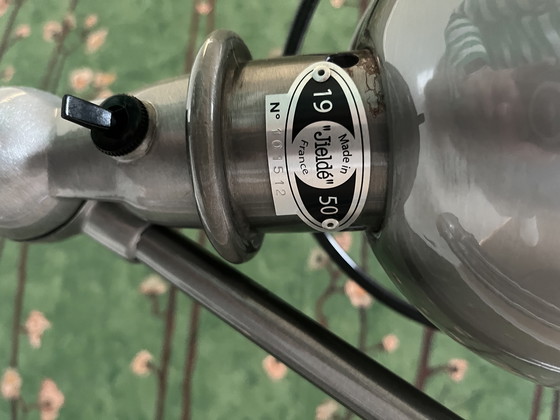 Image 1 of Jieldé vloerlamp met 6 armen – mat zilverkleur – industrieel design