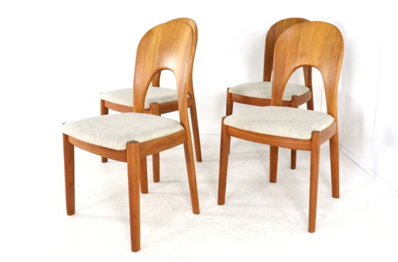Image 1 of Suite de 4 chaises Koefoed Morten en teck vintage danois