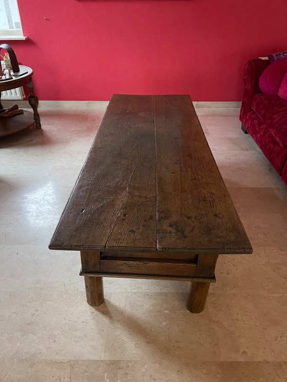 Image 1 of Tavolino da bar antico vintage con cassetti