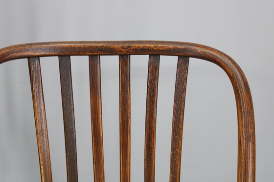 Image 1 of 1960 Antonin Suman Ensemble de six chaises de salle à manger en hêtre, restaurées