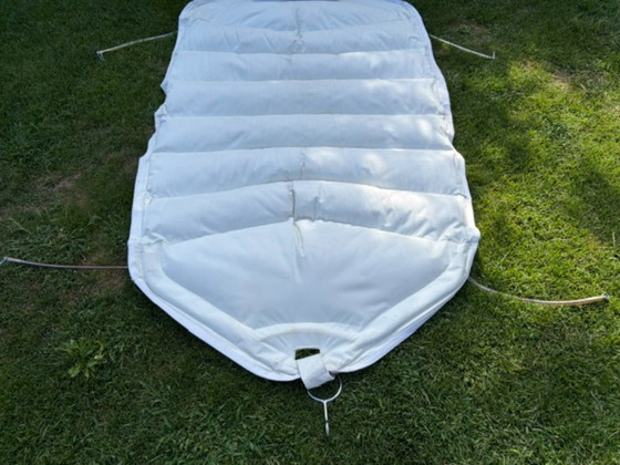 Hangmat met aluminium standaard en dik gewatteerd kussen – Ligbed tuin, Polyester (photo 11 of 29)
