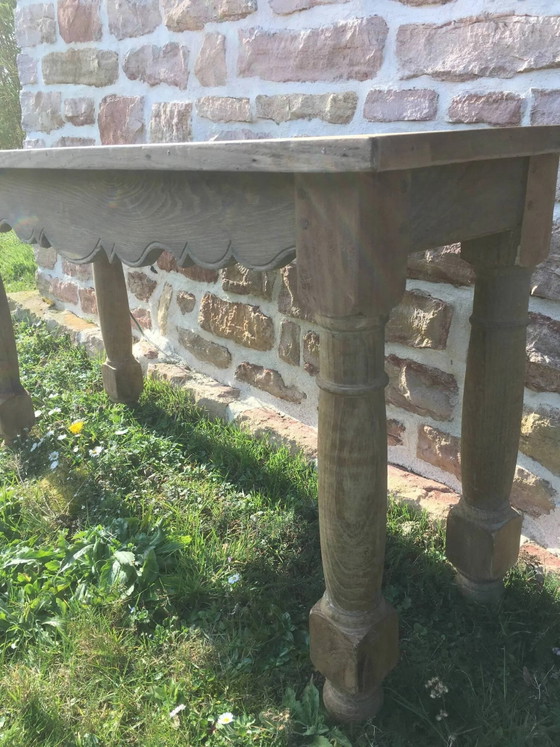 Rustikale Konsole aus Eiche und Kiefer – Konsolen, Rustic (photo 3 of 10)