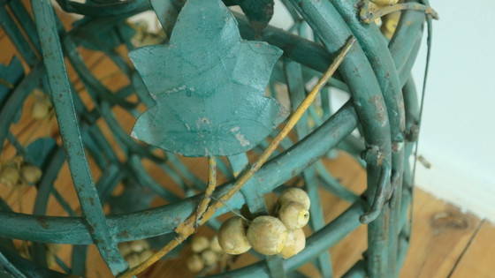 Image 1 of Mid-Century Modern Boho Florentijns wijnrek met koepelvorm, jaren 60