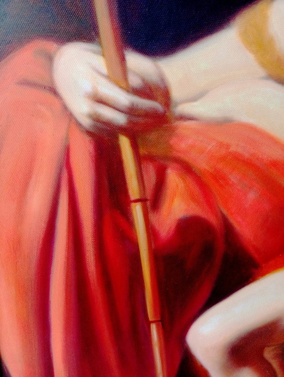 Image 1 of Pair of museum-quality oil paintings on canvas, classical reproductions