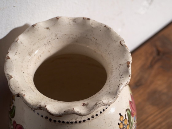 Vaso in ceramica antico, Europa Centrale, circa 1920, Vasi, Giallo (foto 2 di 7)