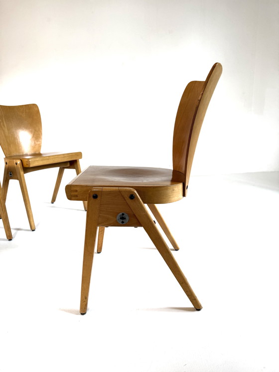 Image 1 of 6 sedie impilabili vintage in compensato, Kaderer anni '60