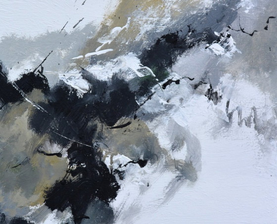 Zwarte Noot op Witte Muur – P. Ledent, Schilderijen & Tekeningen, Canvas (photo 3 of 5)