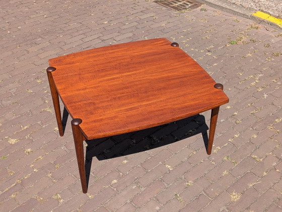 Table basse vintage en teck, style moderne du milieu du siècle (années 1960) – Plateau réversible (photo 5 of 8)