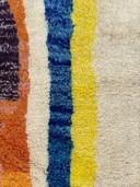 Ecru Berber tapijt met gekleurde patronen 250cmx150cm