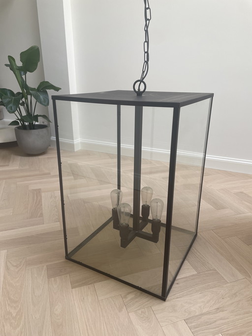 Industrial glas pendant lamp