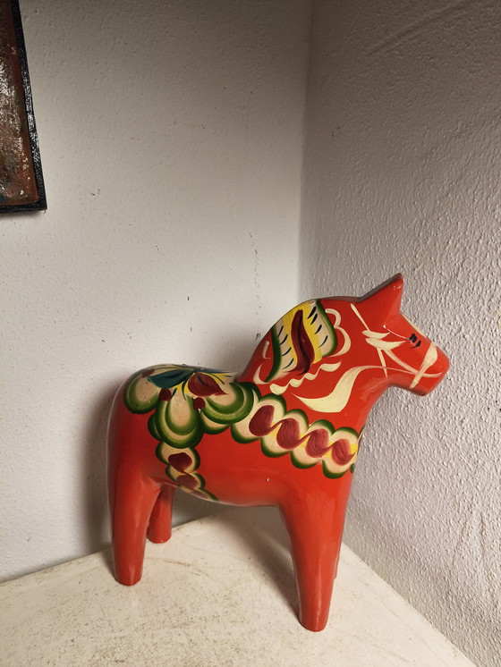 Image 1 of Vintage design Dala paarden uit Dalarna Zweden Nils Olsson