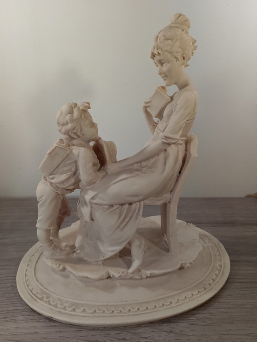 Rare sculpture la leçon LG BENACCHIO triade signature et logo ancre excellent etat