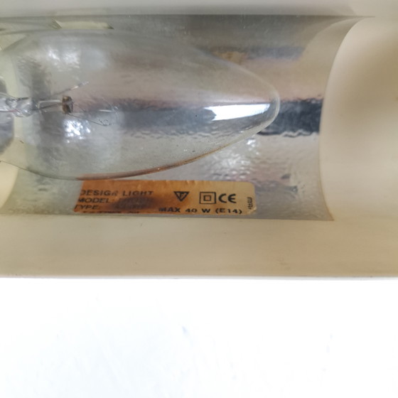 Image 1 of Applique murale vintage en métal blanc crème, design moderne du milieu du siècle